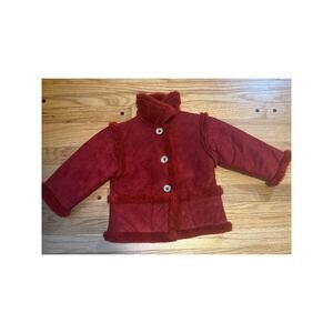 Kid's Shearling Coat Christmas Red Coat Made in Italy Vintage